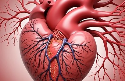 Illustration of a human heart anatomy