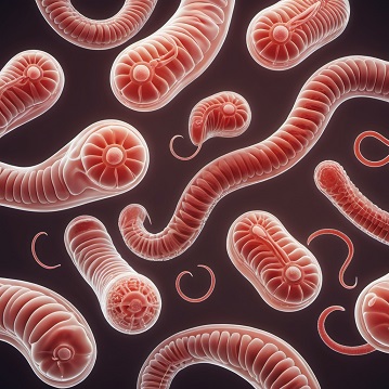 Various microscopic parasitic organisms