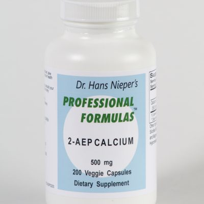 Bottle of dietary supplement capsules