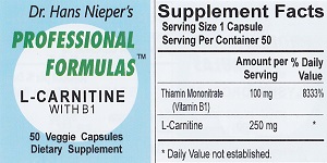 L-Carnitine Professional Formulas Supplement