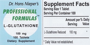 L-Glutathione Professional Formulas Supplement