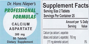 Calcium Aspartate Professional Formulas Supplement