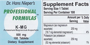 K-Mg Potassium Magnesium Professional Formulas Supplement