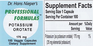 Potassium Orotate Professional Formulas Supplement