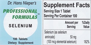 Selenium Professional Formulas Supplement