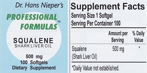 Squalene Shark Liver Oil Professional Formulas Supplement