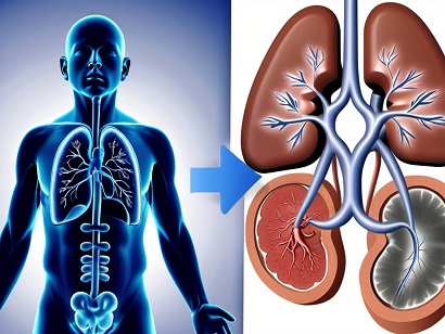 Illustration of body detoxification process.