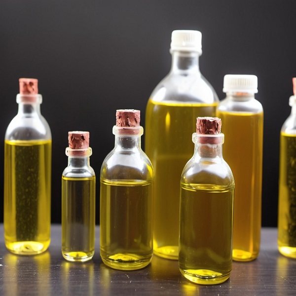 Various bottles of cooking oil