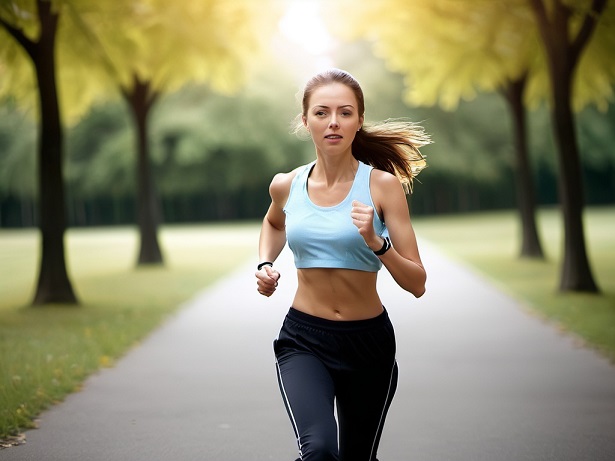 woman jogging